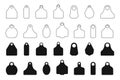 Eartags for cattle. Set of empty identification labels for farm animals isolated on white background. Collection of Royalty Free Stock Photo