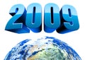 Earth 2009 3D Isolated Royalty Free Stock Photo