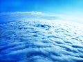 Earth from above - thick white clouds Royalty Free Stock Photo