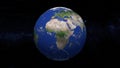 Earth Africa isolated on space background