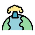 Earth air purify icon vector flat Royalty Free Stock Photo