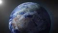 Earth animation zooms in on Europe