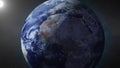 Earth animation zooms in on North Africa