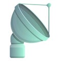 Earth antenna satellite icon, cartoon style