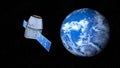 Earth and artificial satellite