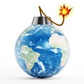 Earth bomb Royalty Free Stock Photo