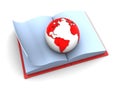 Earth in book Royalty Free Stock Photo