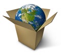 Earth in a box Royalty Free Stock Photo