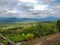 Earth building yun lai view point sun comes through mountain rain forest north pai chiang mai thailand green trees asia