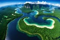 Earth Bursting with Verdant Flora: Overgrown Rainforests, Sprawling Grasslands, Dense Networks of Rivers