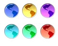 Earth buttons Royalty Free Stock Photo