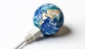 Earth And Cable Royalty Free Stock Photo