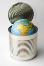 Earth from can Royalty Free Stock Photo
