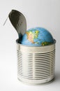 Earth from can Royalty Free Stock Photo
