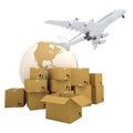 Earth, cardboard boxes and the plane