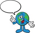 Earth Cartoon Mascot Character Talking