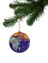 Earth and christmas tree Royalty Free Stock Photo