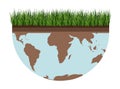 Earth climate change icon - vector ecology illustration of an environmental concept to save the planet Earth. Concept Royalty Free Stock Photo