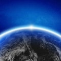 Earth clouds space background