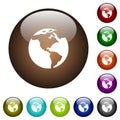 Earth color glass buttons Royalty Free Stock Photo