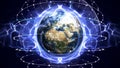 Earth, Communication Network Graphics Animation Background