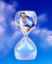 Earth Concept with Sandglass, Composite Image Royalty Free Stock Photo