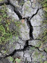 Earth cracked from drought and lack of rain. Concept: natural disasters, global warming. Cracks in the ground from lack of water Royalty Free Stock Photo