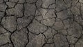 The earth crackled from drought, the soil without plants. Royalty Free Stock Photo
