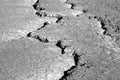 Earth cracks bw