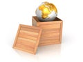 Earth in crate Royalty Free Stock Photo