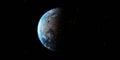 Earth 3D illustration from space day and night globe isolated on black background