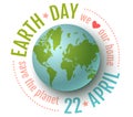 Earth day 22 april. Royalty Free Stock Photo