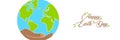 Earth Day banner of hand holding green planet Royalty Free Stock Photo