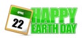 Earth day calendar april 22