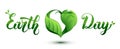 Earth Day concept illustration. Leaf in a heart shape. Royalty Free Stock Photo