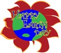 Earth Day Concept. Planet Earth, in the form of a flower Royalty Free Stock Photo