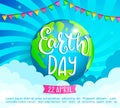 Earth Day congratulation banner.