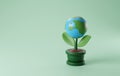 Earth Day 3D Icon for Environmental Awareness. 3D render Royalty Free Stock Photo