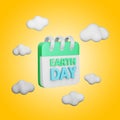 earth day 3d render icon illustration