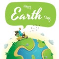 Earth day design. Vector illustration decorative design Royalty Free Stock Photo