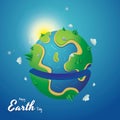 Earth day design. Vector illustration decorative design Royalty Free Stock Photo