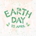 Earth day design.. Vector illustration decorative design Royalty Free Stock Photo