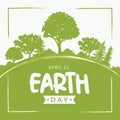 Earth day design. Vector illustration decorative design Royalty Free Stock Photo