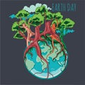 Earth day design. Vector illustration decorative design Royalty Free Stock Photo