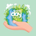 Earth day design. Vector illustration decorative design Royalty Free Stock Photo