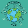 Earth day design. Vector illustration decorative design Royalty Free Stock Photo