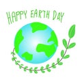 Earth Day. Eco friendly concept. Vector illustration. Earth day concept. World environment day background. Save the earth. Happy Royalty Free Stock Photo