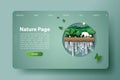 Earth day and environment information template for pollution and nature banners design