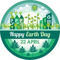 Earth Day green sustainable living concept