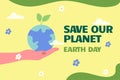 Earth Day illustration hand draw. Eco friendly conception Royalty Free Stock Photo